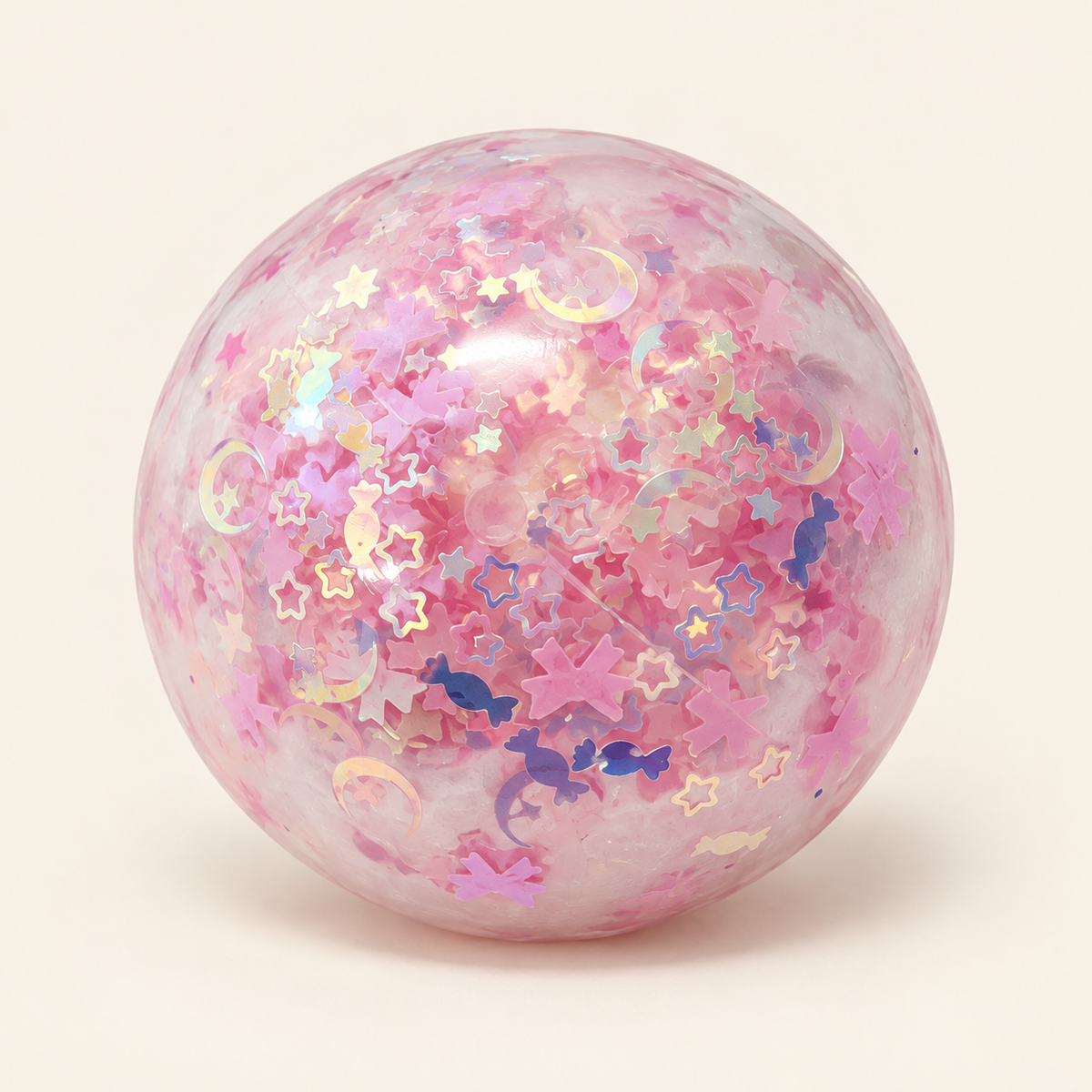 Pink Starry Candy Crunch Squishy Ball