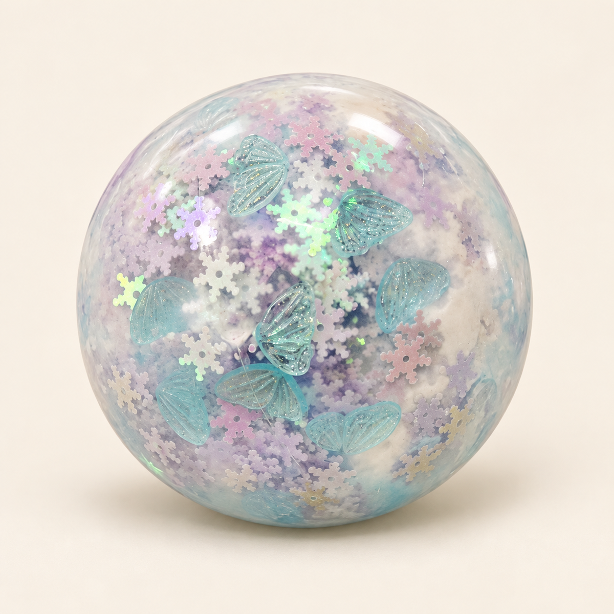 Snowfall Butterfly Crunch Squishy Ball