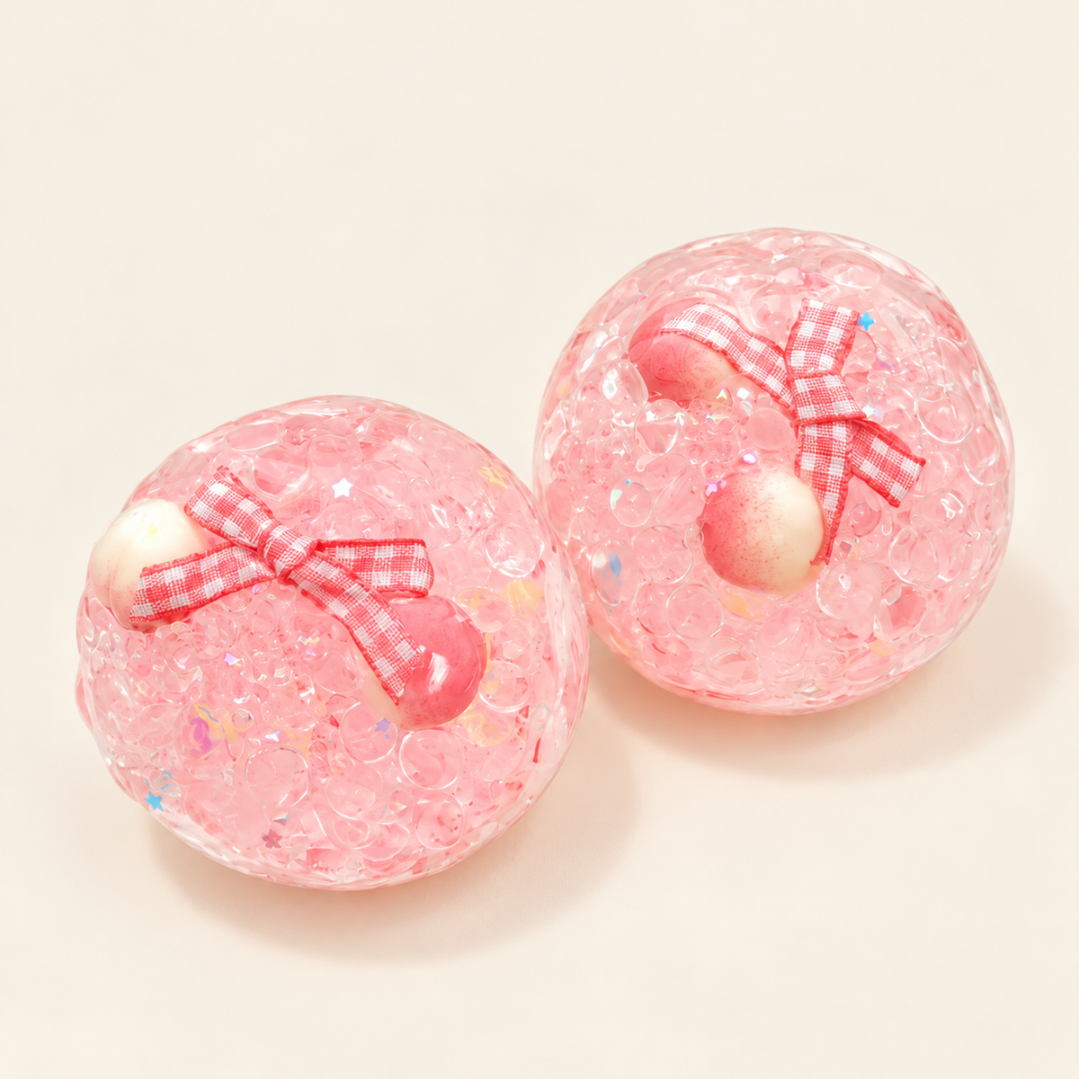 Pink Peach Vaseline Duo Squishy Ball