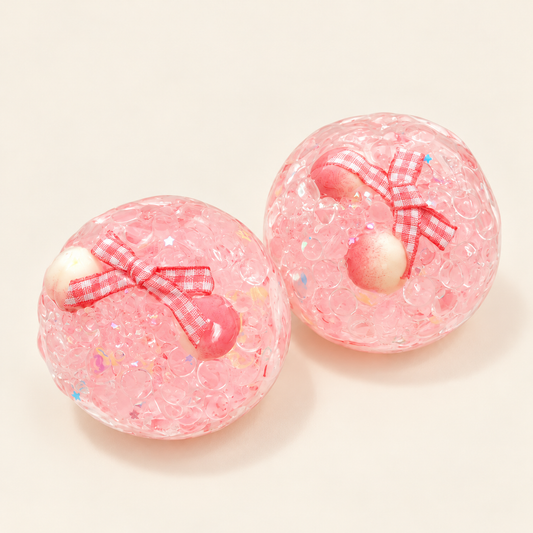 Pink Peach Vaseline Duo Squishy Ball
