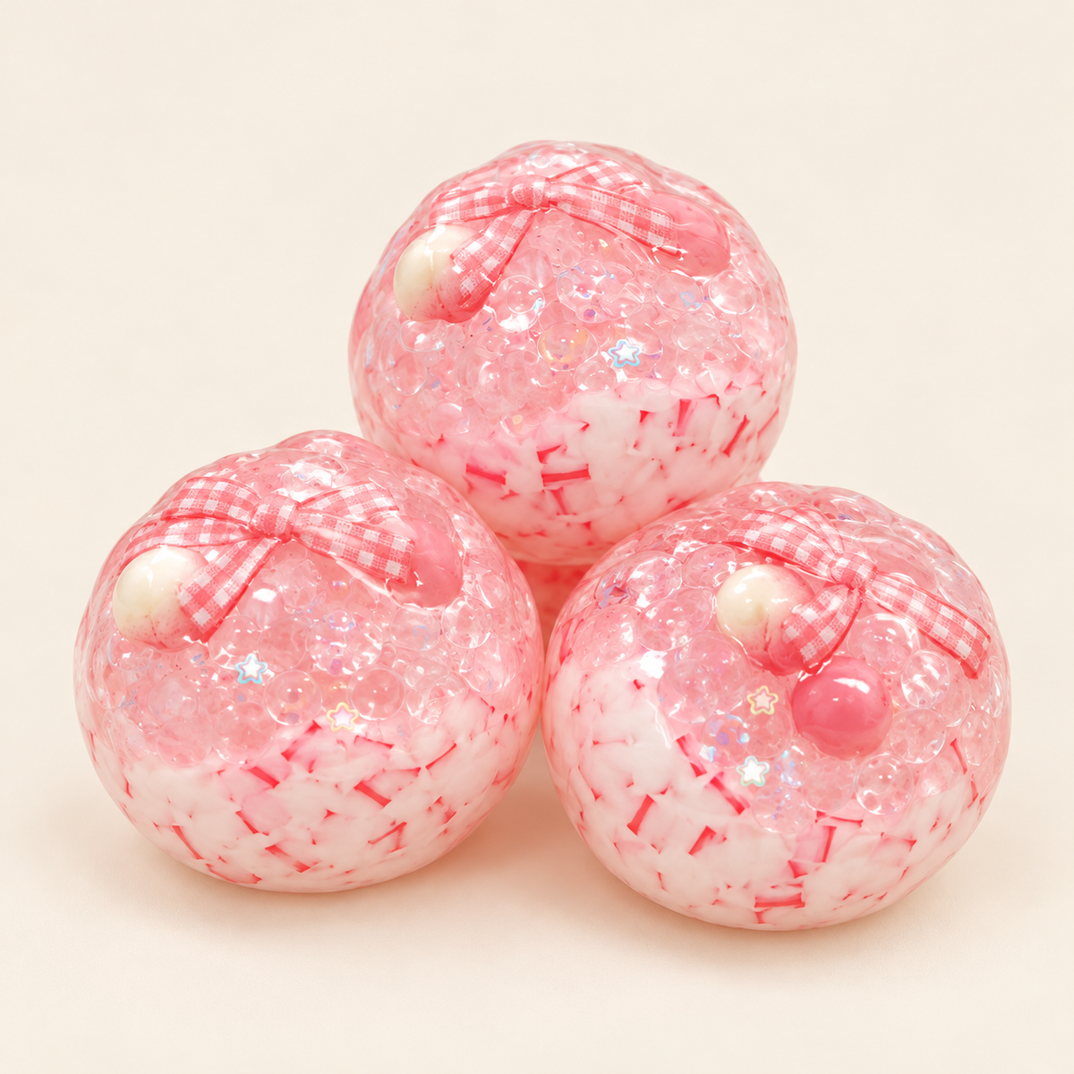 Pink Peach Vaseline Duo Squishy Ball