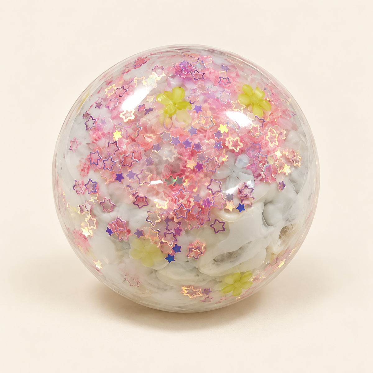 Strawberry Candy Sparkle Squishy Ball